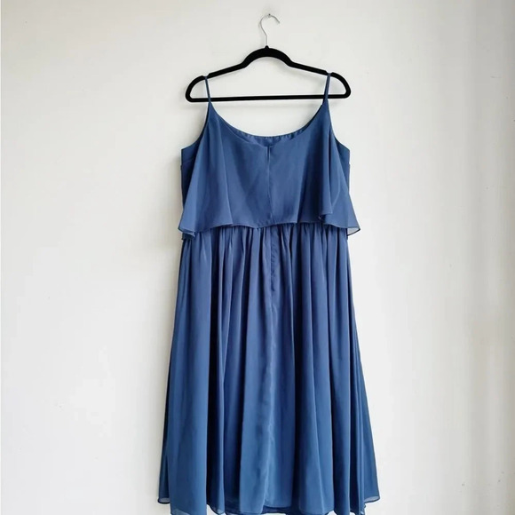 REVELRY | Layla Blue Convertible Midi Chiffon Dress | 20 - Picture 4 of 5